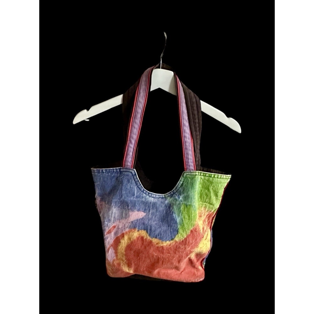 LAUREL BURCH 3 Horses Unicorns Woven Rainbow Shoulder Tote Bag